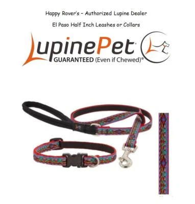 Collares o correas de altramuz de por vida para perros - 1/2" - Estampado de manta de silla de montar - EL PASO Foto 1 de 4