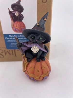 Enesco Jim Shore - Black Cat on Pumpkin Mini (3.5") #6009515