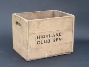 Caja de botella de refresco Highland Club vintage  - Imagen 1 de 4
