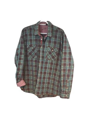 Puños abatibles ARNOLD ZIMBERG verde y rojo a cuadros L. Bolsillos de doble pecho Foto 1 de 4