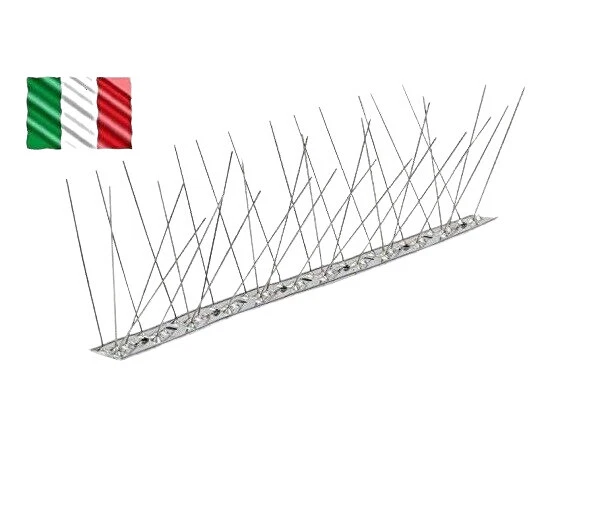 Fratelli Vitale 23329 100cm 80 Spilli Dissuasori in Acciaio Inox per Uccelli - 25 Pezzi