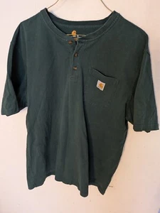 VTG Carhartt Pocket T Mens Burgundy Thrash Y2K Skater Street Punk Work Shirt XL - Picture 1 of 4