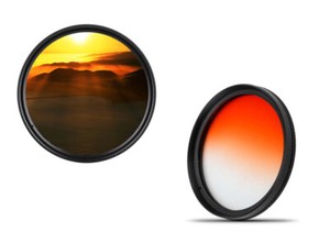 dHD Digital Brands 37mm Color Graduated Filters Orange Screen 37 MM