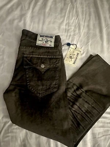 True Religion Mens-Style M3F859EL Gray & Black Faded. Basic Straight W/ Flaps - Picture 1 of 13