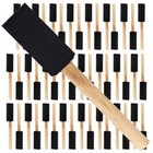 48Count - 1" Disposable Poly Foam Brushes for All Paints, Stains, Varnish & Glue