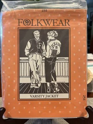 Vintage Folkwear Varsity Jacket Pattern costume reenactment - Image 1 of 2