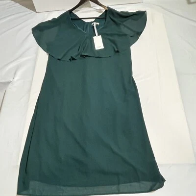 Grace Karin Dress Ruffle Green Wedding Cocktail Evening Boho 2X Womens New - Image 1 of 4