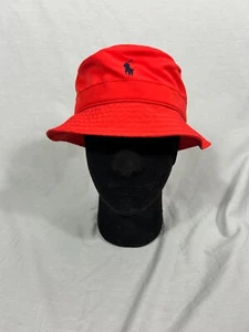 Polo Ralph Lauren, Unisex Red Lightweight Bucket Hat, Size S/M - Brand New - Picture 1 of 4