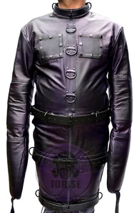 Leather Sleep Sack Slipping Body Bag Restraint Straps - Picture 1 of 12
