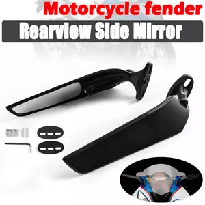 2 Adjustable Winglet Wing Stealth Mirrors For Kawasaki NINJA 650 EX650 2016-2023 - Picture 1 of 9