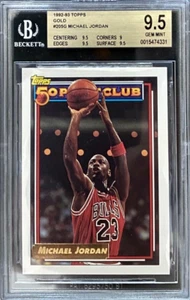 1992-93 Topps GOLD 50 Point Club #205G Michael Jordan BGS 9.5 Gem - Picture 1 of 2