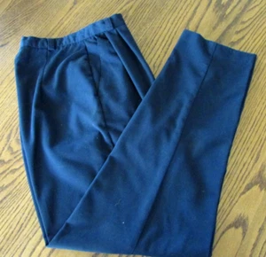 Casual Corner Annex Pleated Navy Dress Slacks Sz 4 Pockets Straight Leg Unlined - Picture 1 of 10