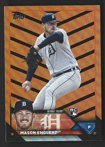 MASON ENGLERT 2023 Topps Update #US116 RC Black & Orange Foil MLB Tigers
