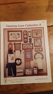 COUNTRY LOVE COLLECTION II SAMPLER CROSS STITCH PATTERN FREE SHIPPING - Picture 1 of 2