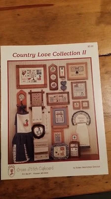 COUNTRY LOVE COLLECTION II SAMPLER CROSS STITCH PATTERN FREE SHIPPING   - Image 1 of 2