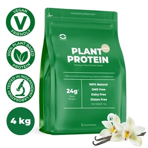 4KG VEGAN PROTEIN POWDER VANILLA PEA & RICE PROTEIN - Picture 1 of 5