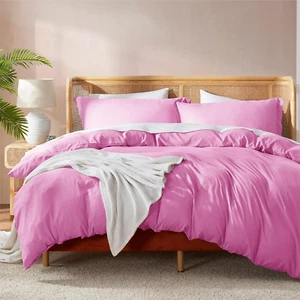 Hellrosa Bettbezug Queen Size - Weich Double Brushed Queen Bettbezug Set, 3 - Bild 1 von 9