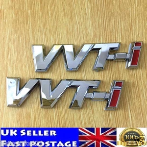 2x VVT-i Toyota silber ABS Emblem Abzeichen Logo Aufkleber Avensis TS Corolla Yaris - Bild 1 von 10