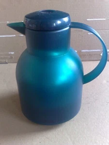 Emsa-Samba-Quick Press-Thermoskanne, Glaszylinder, Kunststoffgehäuse-petrol 1L. - Bild 1 von 7