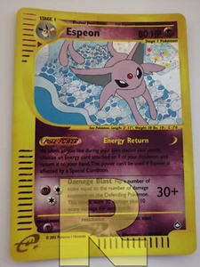 Espeon ® Aquapolis H9/H32 ® Rara Holo Foil ® Pokemon ® Inglese ® EX - Picture 1 of 11