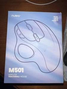 Nulea M501 Wireless Trackball Mouse Ergonomic Rechargeable - Picture 1 of 8