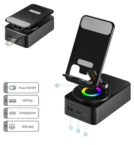 Soporte para Teléfono Celular con Altavoz Inalámbrico Bluetooth, LED, Base Antideslizante HD... - Imagen 1 de 6