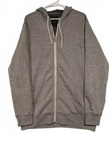 ONeill Gray Blank Full Zip-Up Hoodie Mens XL 24x33 Drawstrings - Picture 1 of 10