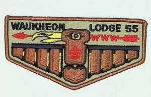 Waukheon Lodge 55 Piankeshaw Council IL Flap BRN Bdr (CB235) - Picture 1 of 2