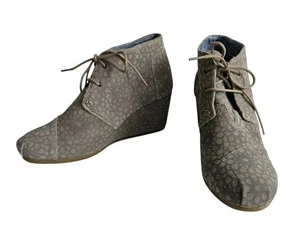 Toms grau Keilabsatz Wüste Stiefeletten grau Größe 10 - Bild 1 von 10