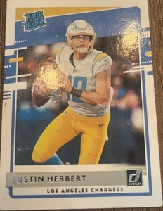 Donruss Rated Rookie Justin Herbert Sports Football Card Panini - Picture 1 of 2