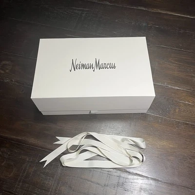 Neiman Marcus Beige Gift Box 16.25x10.25x6.25” Magnetic Closure Ribbon Tissue - Image 1 of 4