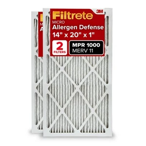 Filtrete 14x20x1 AC Furnace Air Filter, MERV 11, MPR 1000, Micro Allergen Def... - Picture 1 of 9
