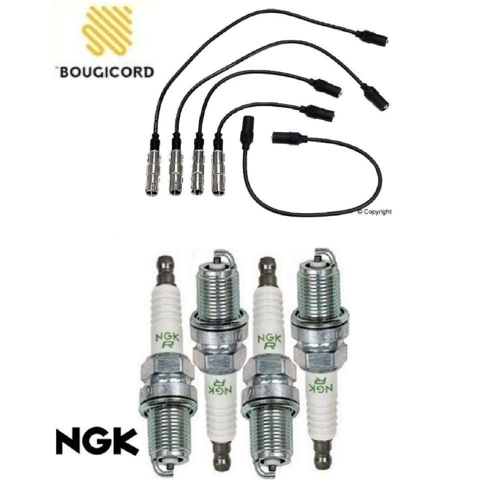 Juego de cables BOUGICORD + bujías NGK para Volkswagen Passat 2,0 L 1995-1997 Foto 1 de 1