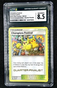 2018 Pokemon BSP World Championships SM148 Champions Festival Quarter CGC 8.5 - Picture 1 of 2