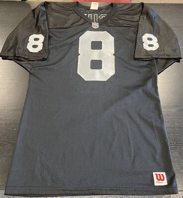 Camiseta Auténtica Ray Guy #8 Oakland Raiders Wilson Talla Grande Tackle Twill Foto 1 de 4