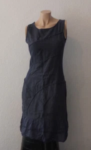 Beautiful 100% Linen Dress Size M TOP Blue Italy - Picture 1 of 8