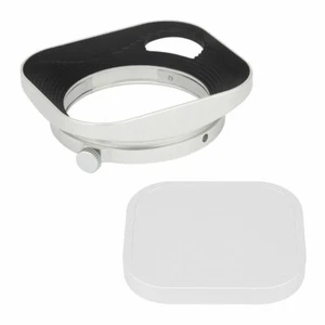Square Metal Lens Hood for Leica Summicron 35mm f2 Elmarit M 28mm f2.8 Silver - Picture 1 of 7