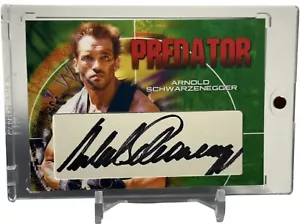 Arnold Schwarzenegger Predator Custom Cut Authentic Autogrammkarte 🔥 - Bild 1 von 3
