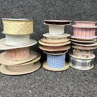 Unique Lot Of 18 Vintage Spools Of Ribbon Upscale Variety *See Photos* BR-14