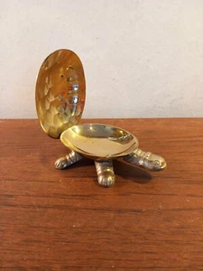 Vintage Brass Tortoise Trinket Box/Pin Dish - Picture 1 of 10