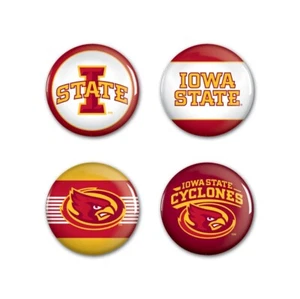 Iowa State Cyclones Wincraft NCAA Button Pins 4er Pack 1-1/4" rund - Bild 1 von 1