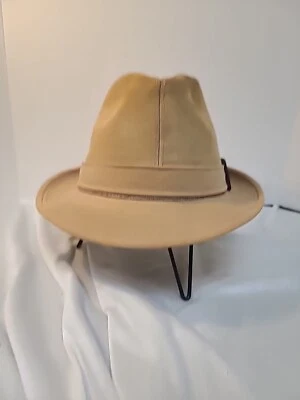 Fedora Churchill Ltd. Suede Leather 7 1/8 Cognac Tan Vintage Hat Cap - Image 1 of 4
