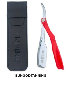 EMP925 KAMISORI RED/STAINLESS FOLDING RAZOR HOLDER - NEW - Picture 1 of 1