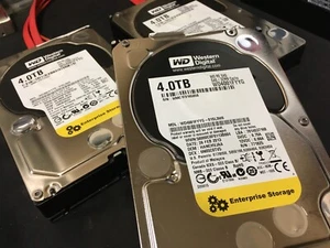 *LOT OF 4* WD 4TB 7.2K 6Gb/s 32MB 3.5" SAS WD4001FYYG *512 FORMAT - Picture 1 of 5