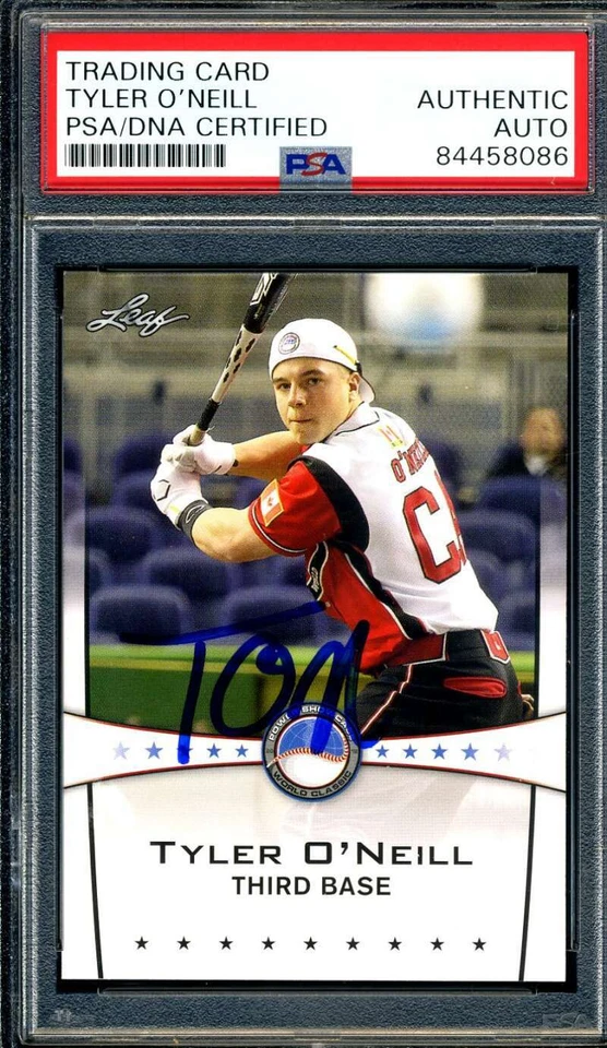 Tyler O`neill PSA DNA Coa Signed 2013 Leaf Rookie Autograph - Image 1 of 1