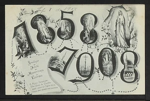 FRANCE 1682-LOURDES -Souvenir du Jubilé des Apparitions de Lourdes (1908) - Picture 1 of 2