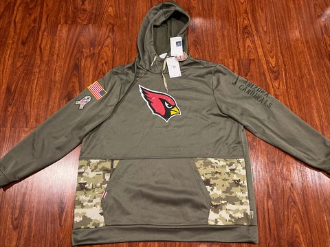 Nike Men’s Arizona Cardinals Salute To Service Therma Hoodie Sweatshirt 2XL XXL Cover