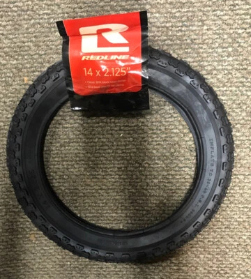 REDLINE KENDA Redline 14” Bmx cart Bicycle Tire 14 x 2.125 Black 14x2.125 tire bmx dk fit
