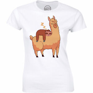 Cute Sloth Sleeping On Llama - Best Friend Forever Women's T-shirt Gift Tee