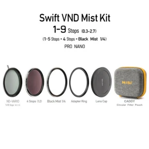 NiSi Swift Variable ND Filter True Color ND1-5 1-9 Black Mist Kit 67 72 77 82mm - Picture 1 of 8